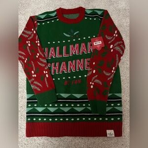 Size Small Unisex Red and Green Hallmark Christmas Sweater